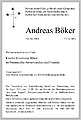 Todesanzeige: Andreas Böker