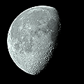 TSO - Der abnehmende Mond durch den 6"-Refraktor