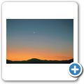 Gästefarm "Niedersachsen" - Mond + Merkur am Abendhimmel