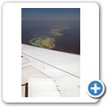 Ein erster Blick auf die Malediven bietet sich vom Flugzeug aus...