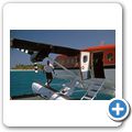 Flug mit dem Wasserflugzeug über die Malediven