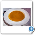 Flug von Frankfurt nach Doha - geräucherte Paprika-Suppe