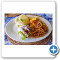 "Anna's Restaurant" - überbackener Schnitzel-Burger